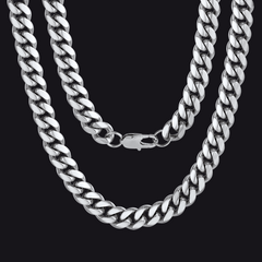Klobige, schwere Miami Cuban Link Chain Halskette für Männer, 14–30 Zoll