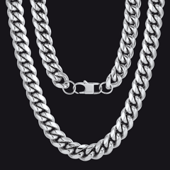 Klobige, schwere Miami Cuban Link Chain Halskette für Männer, 14–30 Zoll