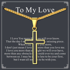 Colar de cruz de esmalte preto cristão para homens e mulheres