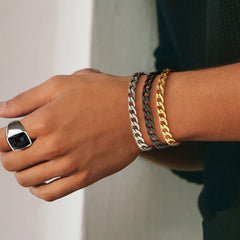 Pulseira de corrente de elos cubanos