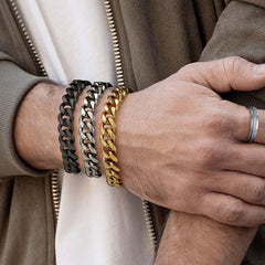 Pulseira de corrente de elos cubanos