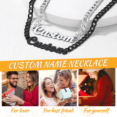 Colar de corrente gargantilha com placa de identificação personalizada para mulheres de 18 polegadas