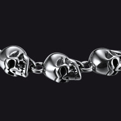 Gothic Linked Chain Skull Bracelet