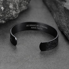 Pulseira de joia viking gravada, pulseira de árvore celta da vida