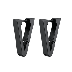 Brincos de argola triangulares clássicos para homens e mulheres