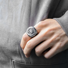 Ägyptischer Horusauge Ra Siegelring Ankh Herren