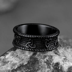Anel masculino Viking Celtic Knot de aço inoxidável