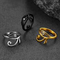 Ancient Egyptian Eye Ra Ring Jewelry Men Women