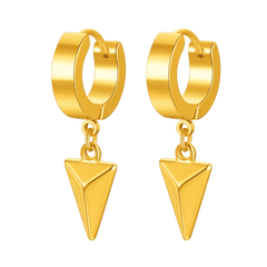 Triangle Spike Dangle Hoop Earrings For Men Women
