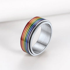 LGBT Pride Rainbow Ring Ring Spinner
