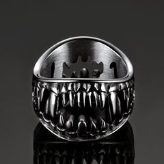 Gothic Punk Vampir Fang Zähne Ring Männer