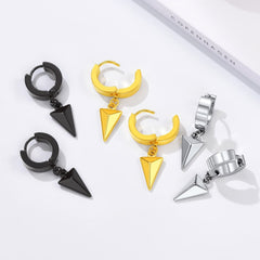 Triangle Spike Dangle Hoop Earrings For Men Women