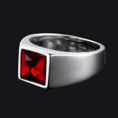 Anel minimalista com pedra preciosa para homens
