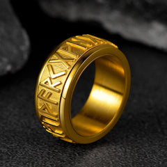 Anel de Runa Viking Nórdica Masculino