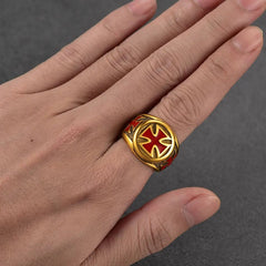 Christlicher Tempelritter Kreuzring Herren