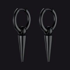 Brincos de argola longos com ponta pendurada para homens e mulheres