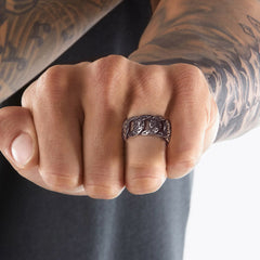 Celtic Cuban Chain Ring Men Stainless Steel