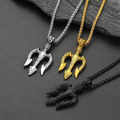 Colar Tridente Poseidon Pingente Amuleto Grécia Antiga