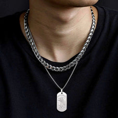 Colar com placa de identificação para cachorro Arcanjo São Miguel Masculino