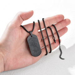 Colar com placa de identificação para cachorro Arcanjo São Miguel Masculino