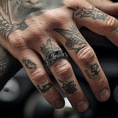 Celtic Cuban Chain Ring Men Stainless Steel