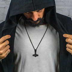 Nórdico Viking Thors Martelo Colar Mjolnir Pingente Masculino