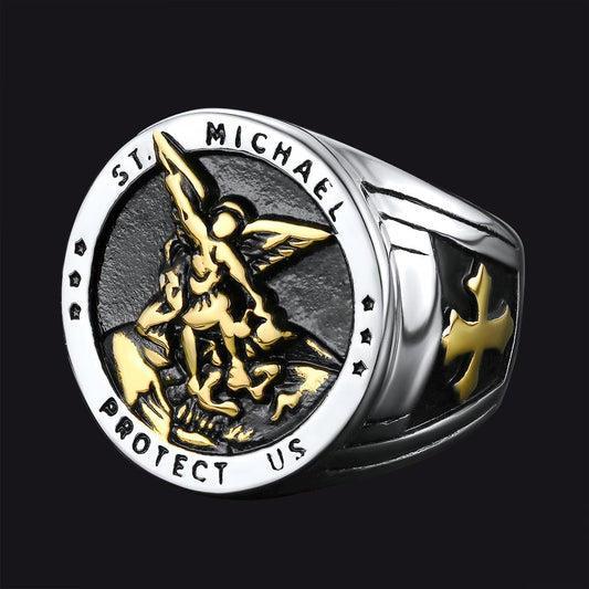 Erzengel St. Michael beschütze uns Ring Herren