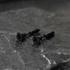 Screw Back Stud Earrings Set 3 Pairs For Men