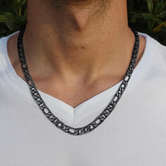 7 mm Edelstahl-Figaro-Gliederkette für Männer und Frauen