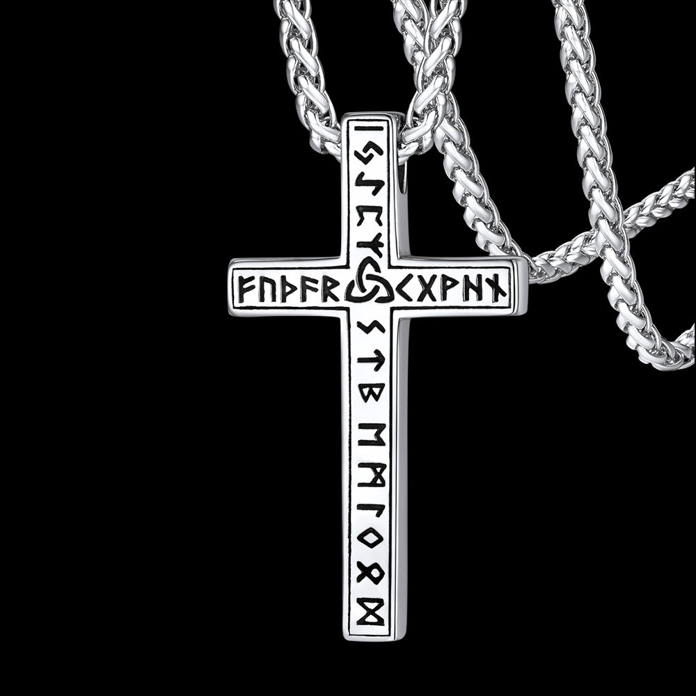 Kreuz Halskette Wikinger Rune Amulett Anhänger Männer Frauen