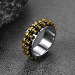 Anel de Caveira Gótica Anel Masculino