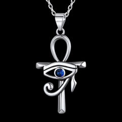 Ägyptisches Ankh-Kreuz Halskette Anhänger Auge Horus