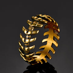 Punk Looped Bone Ring Vertebrae Band Ring Men