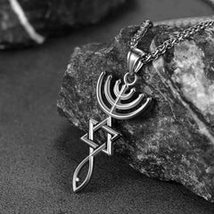 Messianisches Siegel Jerusalem Halskette Amulett Anhänger