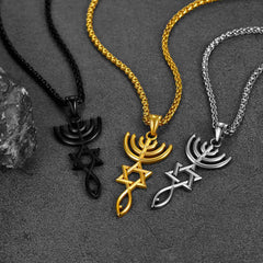 Messianisches Siegel Jerusalem Halskette Amulett Anhänger
