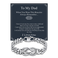 To My Love Infinity Love Knot Cuban Chain Paararmband