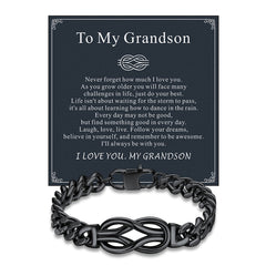 To My Love Infinity Love Knot Cuban Chain Paararmband