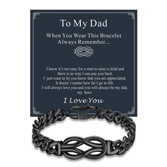 To My Love Infinity Love Knot Cuban Chain Paararmband