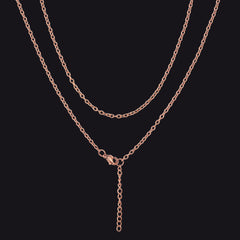 Rolo Cable Chain Necklace for Women Men 2MM Width