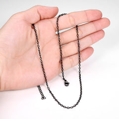 Rolo Cable Chain Necklace for Women Men 2MM Width