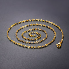 Rolo Cable Chain Necklace for Women Men 2MM Width