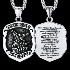 Katholische Saint Michael Anhänger Halskette Männer