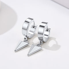 Triangle Spike Dangle Hoop Earrings For Men Women