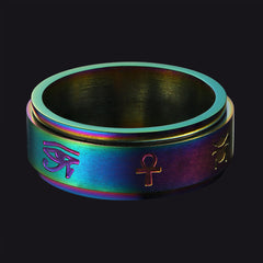Egyptian Eye Horus Spinning Ring