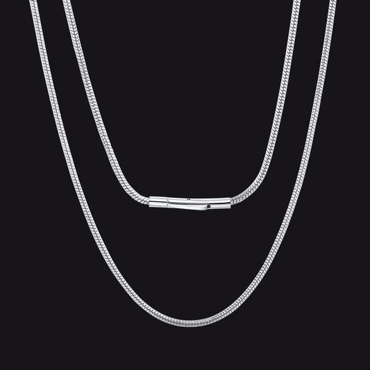 Thin Snake Chain Necklace for Men Women 2mm Width