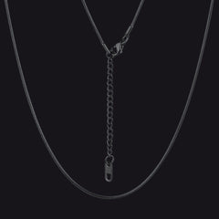 Thin Snake Link Chain Necklace for Women Men 2mm Width