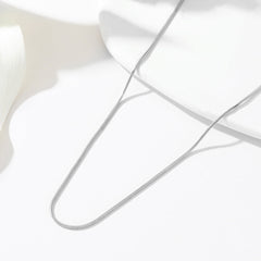 Thin Snake Link Chain Necklace for Women Men 2mm Width