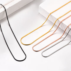Thin Snake Link Chain Necklace for Women Men 2mm Width