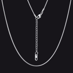 Thin Snake Link Chain Necklace for Women Men 2mm Width