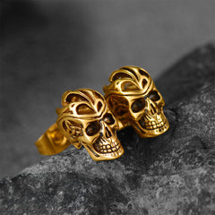 Gothic Keltischer Knoten Totenkopf Ohrstecker für Männer